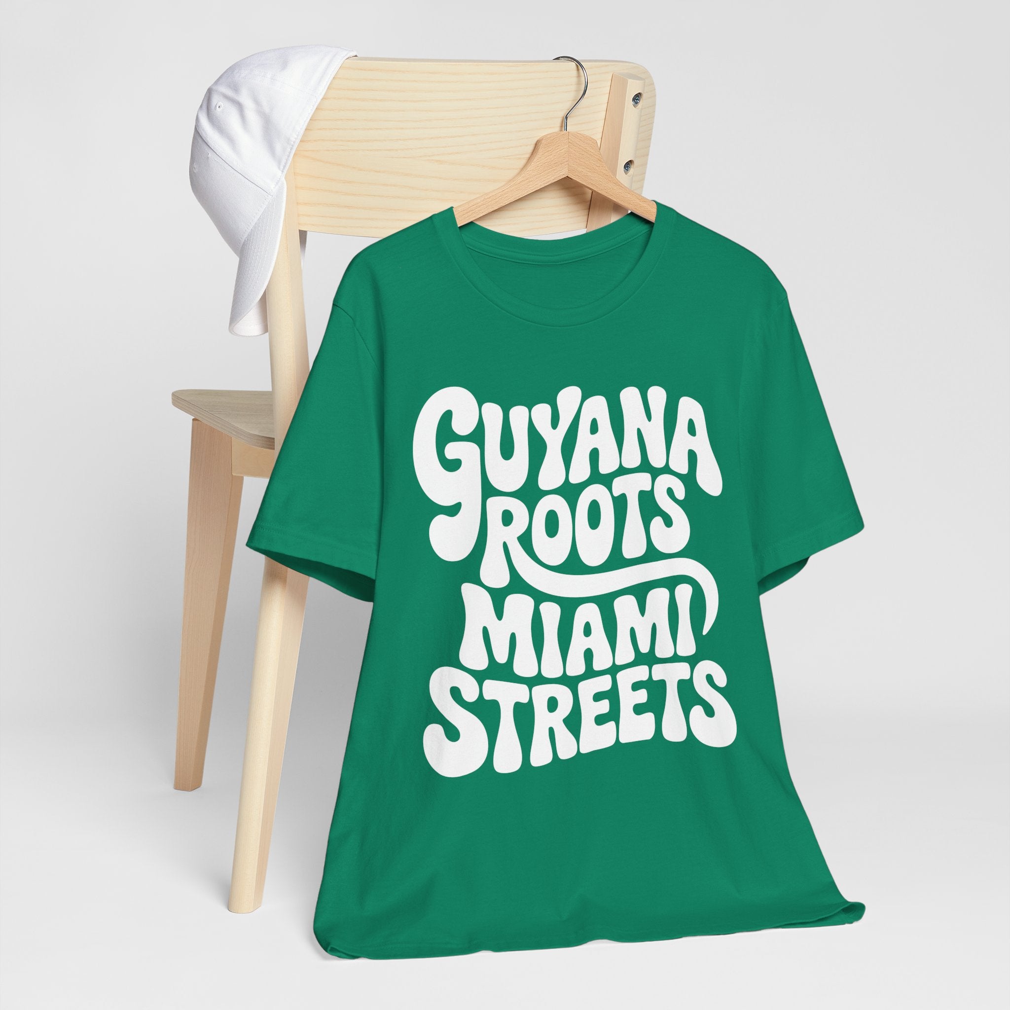 Guyana Roots, Miami Streets Retro T-Shirt