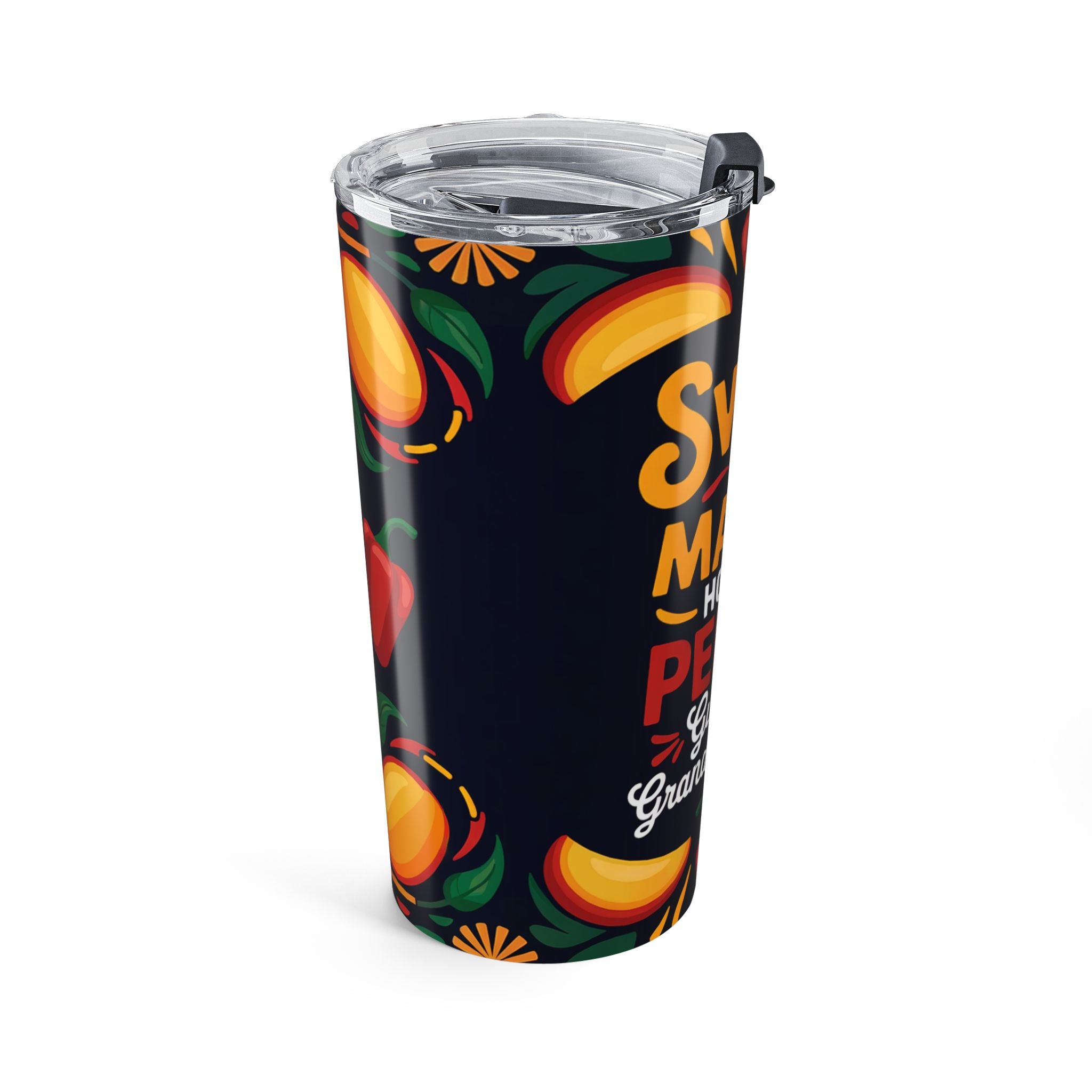 Sweet Like Mango, Hot Like Pepper 20oz Tumbler — Guyanese Grandma & Mom Travel Mug